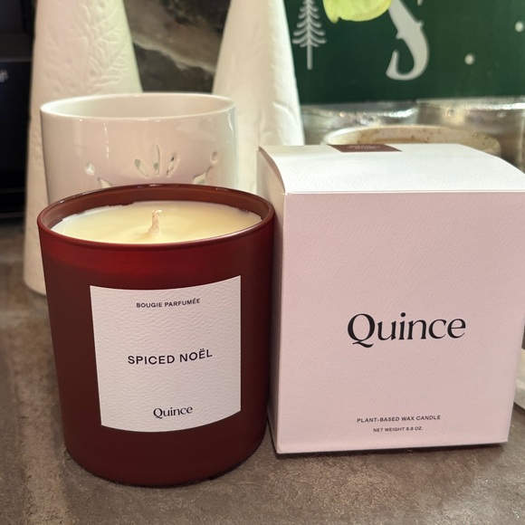 New Quince Spiced Noël Candle Red Glass Jar Boxed Holiday citrus spice pine Noel - Picture 4 of 10